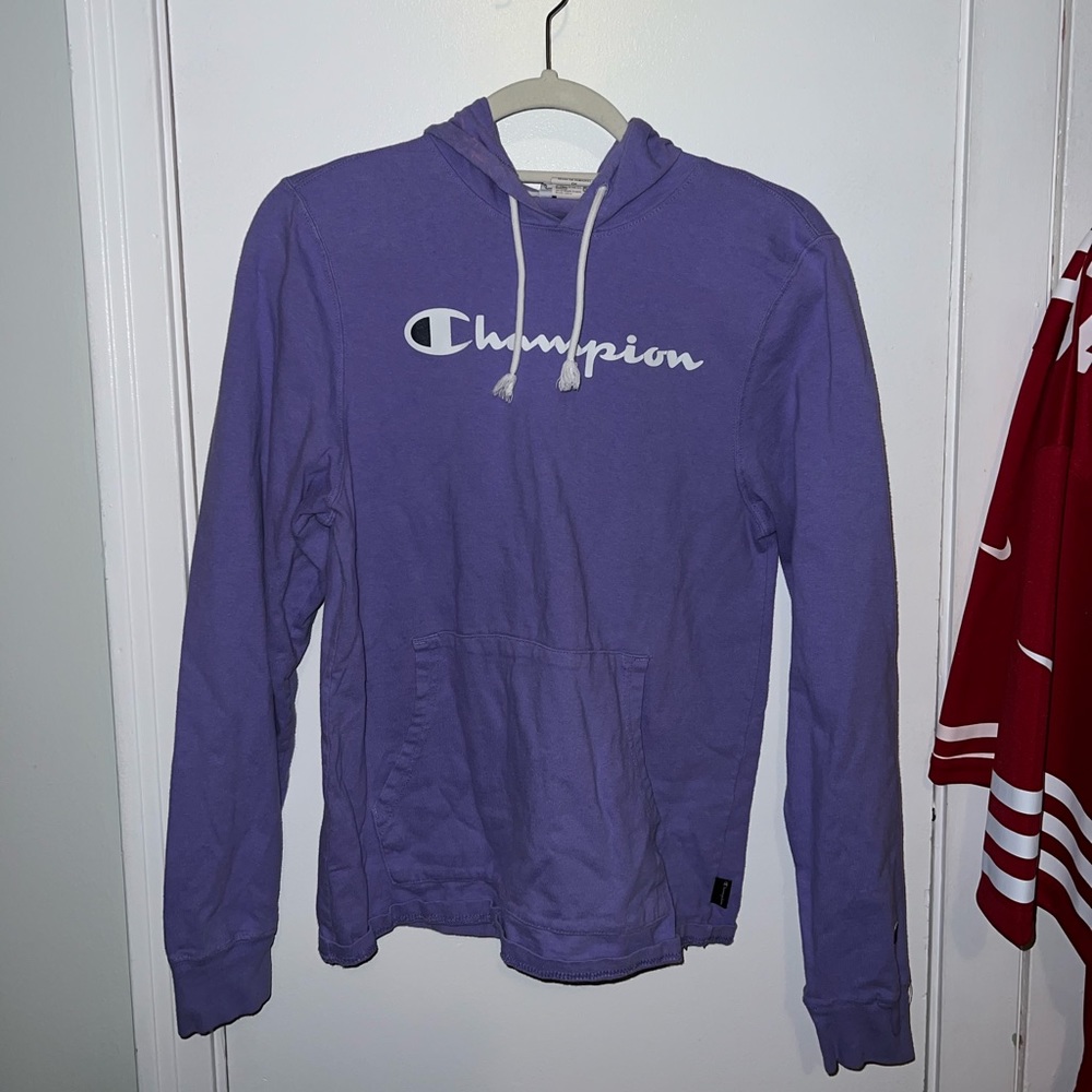 Champion size small long sleeve with hood and front pocket